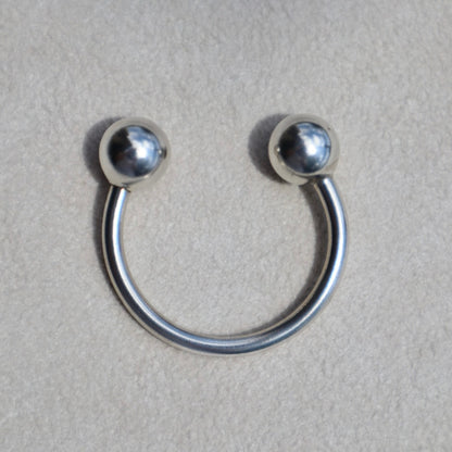 Sterling Horseshoe Keychain