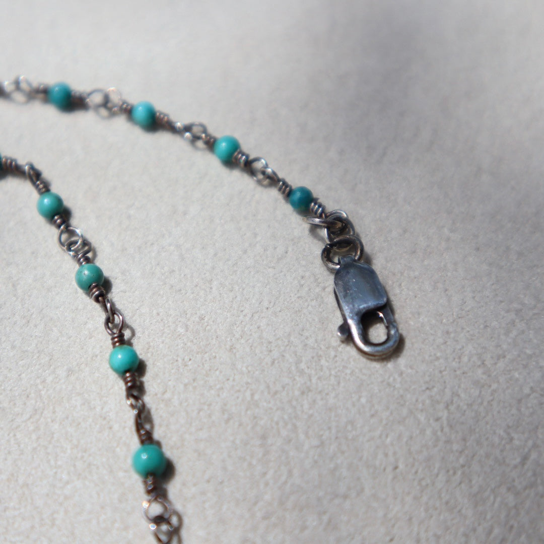 Sterling Turquoise Beaded Necklace