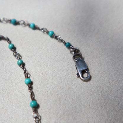 Sterling Turquoise Beaded Necklace
