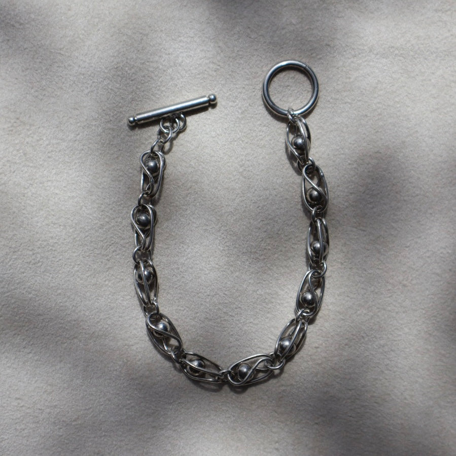 Modern Caged Ball Toggle Bracelet
