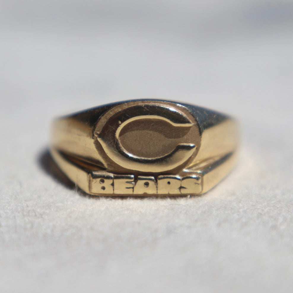 Gold Chicago Bears Signet Ring
