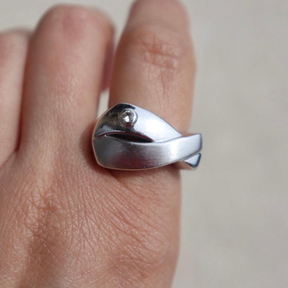 Chunky Modern Assymetrical X Ring