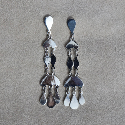 Vintage Sterling Chandelier Earrings