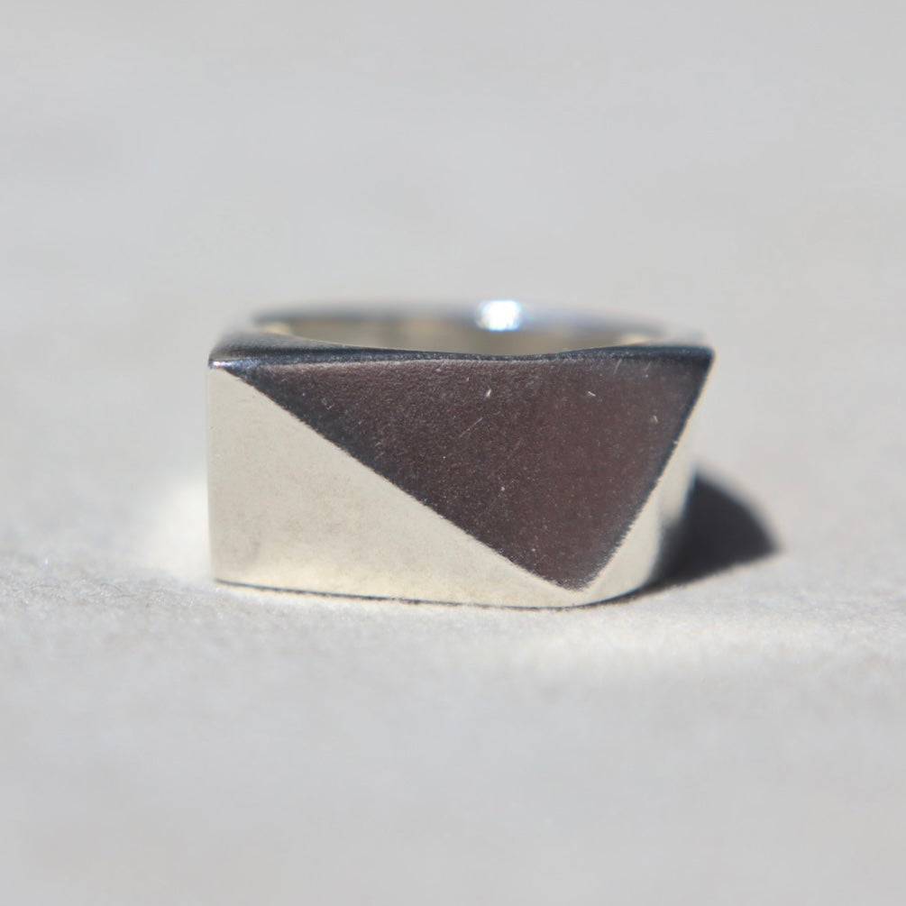 Geometric Sterling Signet Ring