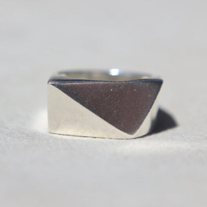 Geometric Sterling Signet Ring