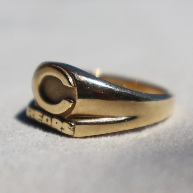 Gold Chicago Bears Signet Ring