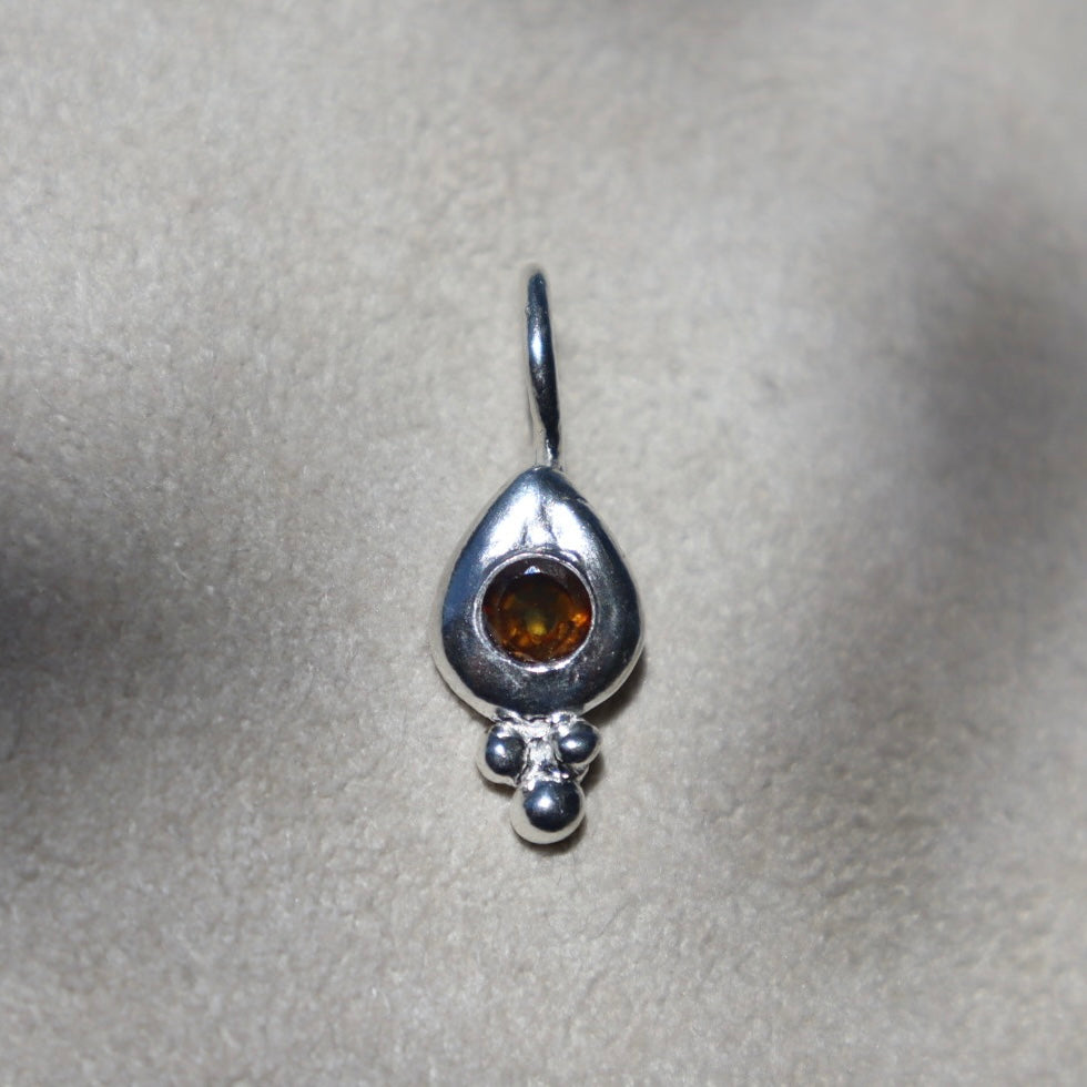 Handmade Freeform Heat Treated Peridot Pendant