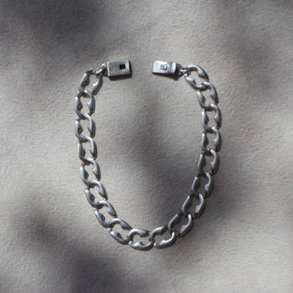 Lightweight Cuban Style Chain Bracelet