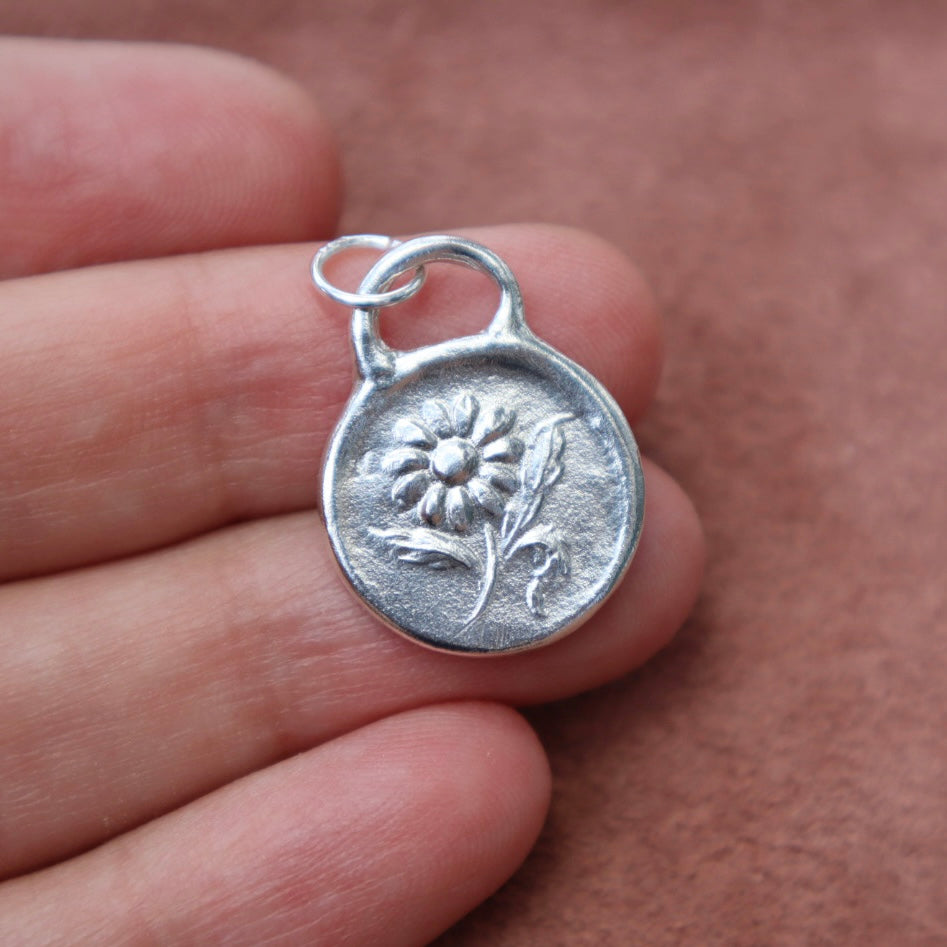 Sterling Silver Floral Pendant