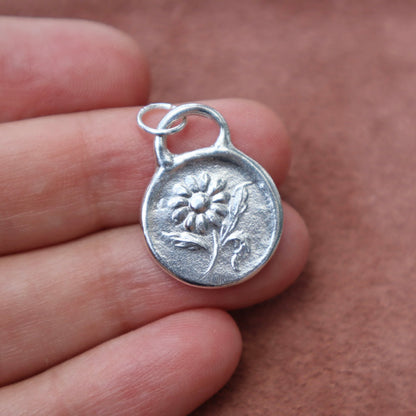 Sterling Silver Floral Pendant