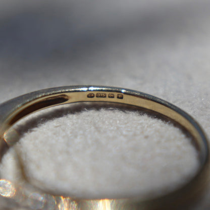 Blue Topaz + Diamond Ring