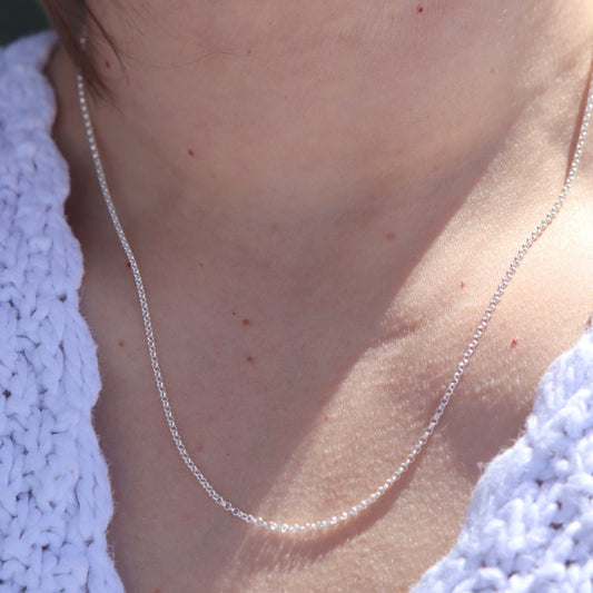 18” Sterling Silver Rolo Chain