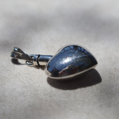 Sterling Silver Puffy Heart Vial Pendant
