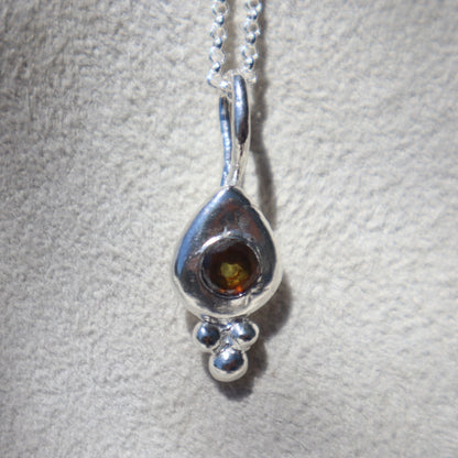 Handmade Freeform Heat Treated Peridot Pendant
