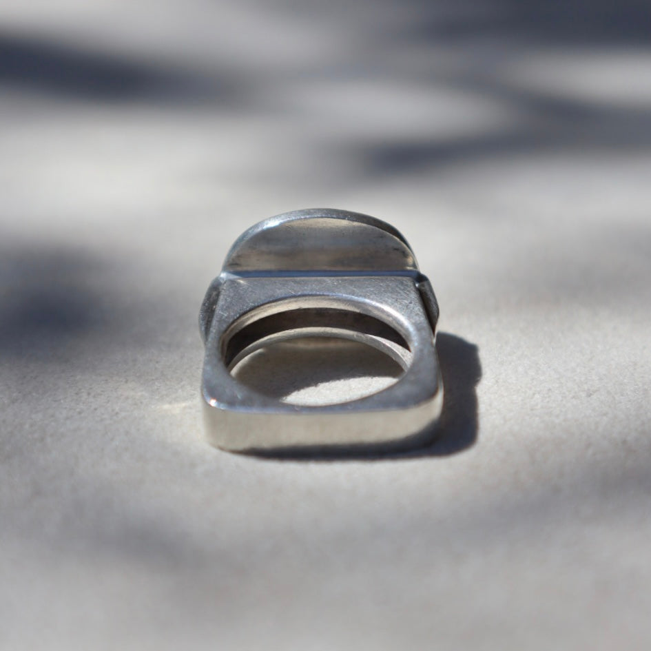 Modern Sculptural Malachite Ring