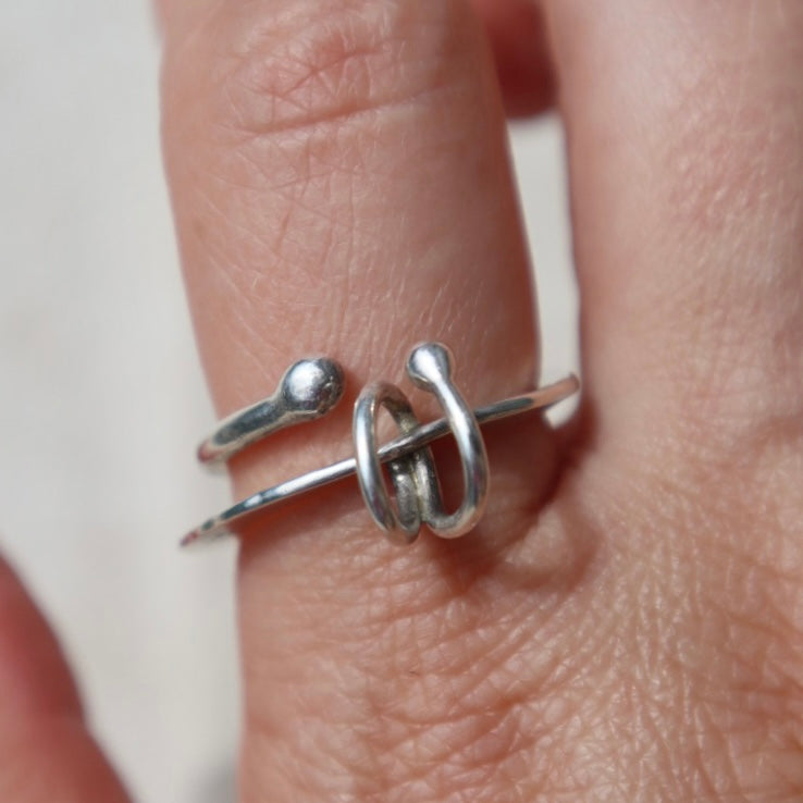 Modernist Abstract Pierced Ring