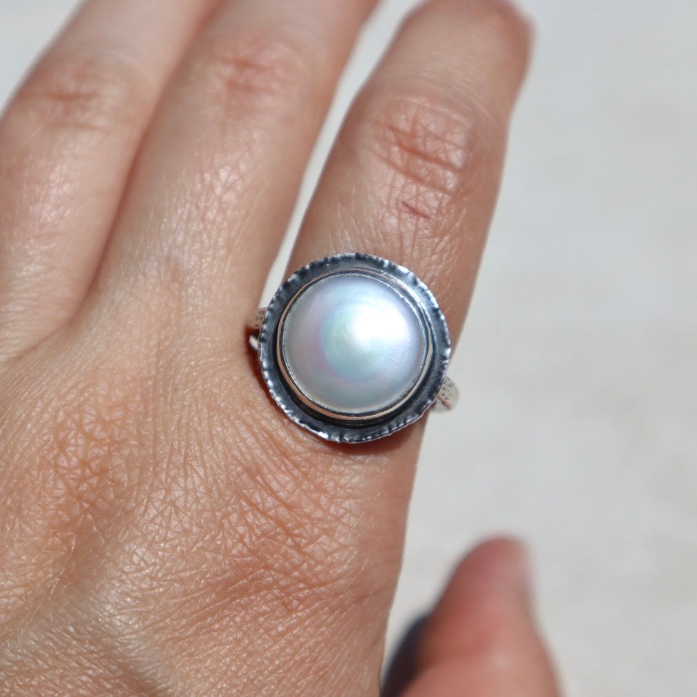 Large Mabe Pearl Ring