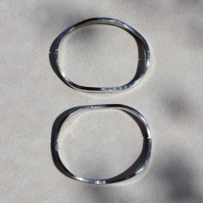 Sterling Silver Wavy Bangle