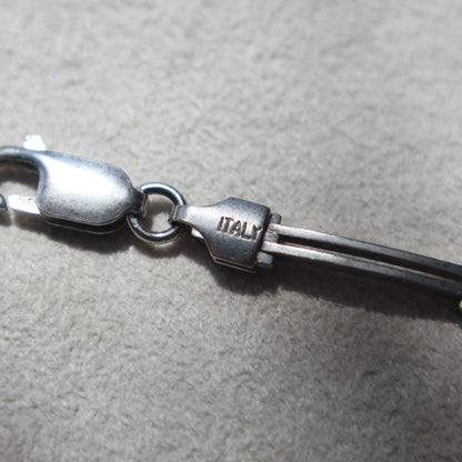 Sterling Silver Minimalist Bar Link Bracelet