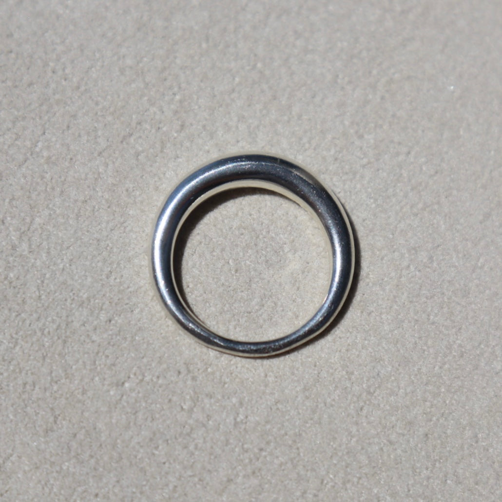 Minimalist Silver Tapered Band
