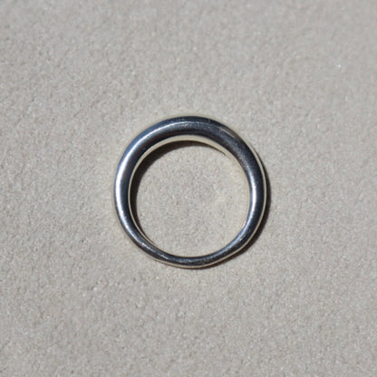 Minimalist Silver Tapered Band