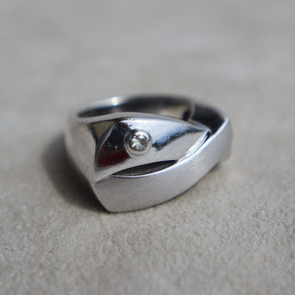 Chunky Modern Assymetrical X Ring