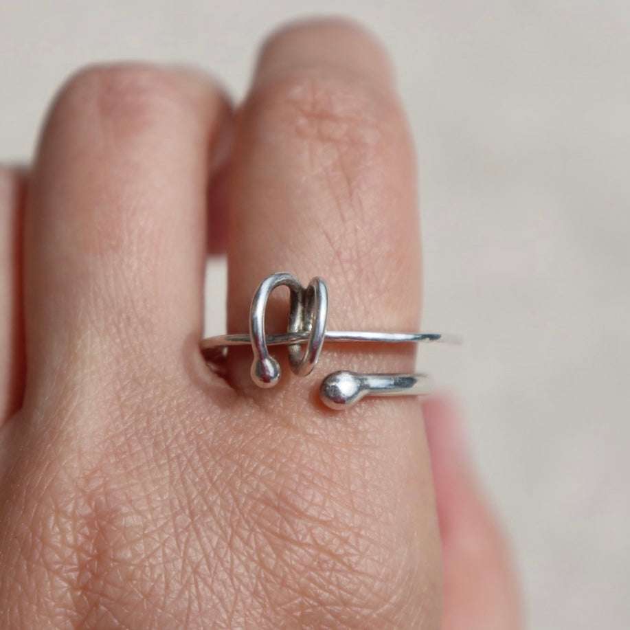 Modernist Abstract Pierced Ring