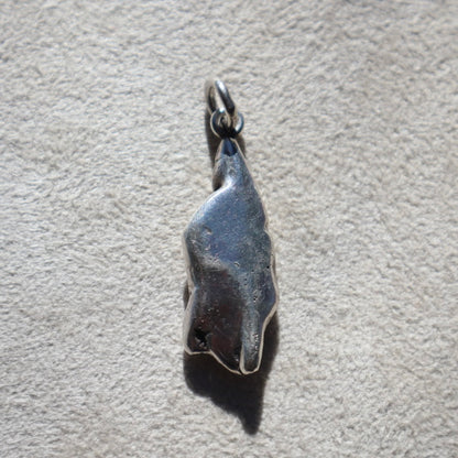 Brutalist Sterling Silver Nugget Pendant