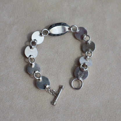 Sterling Taxco Snowflake Jasper Bracelet