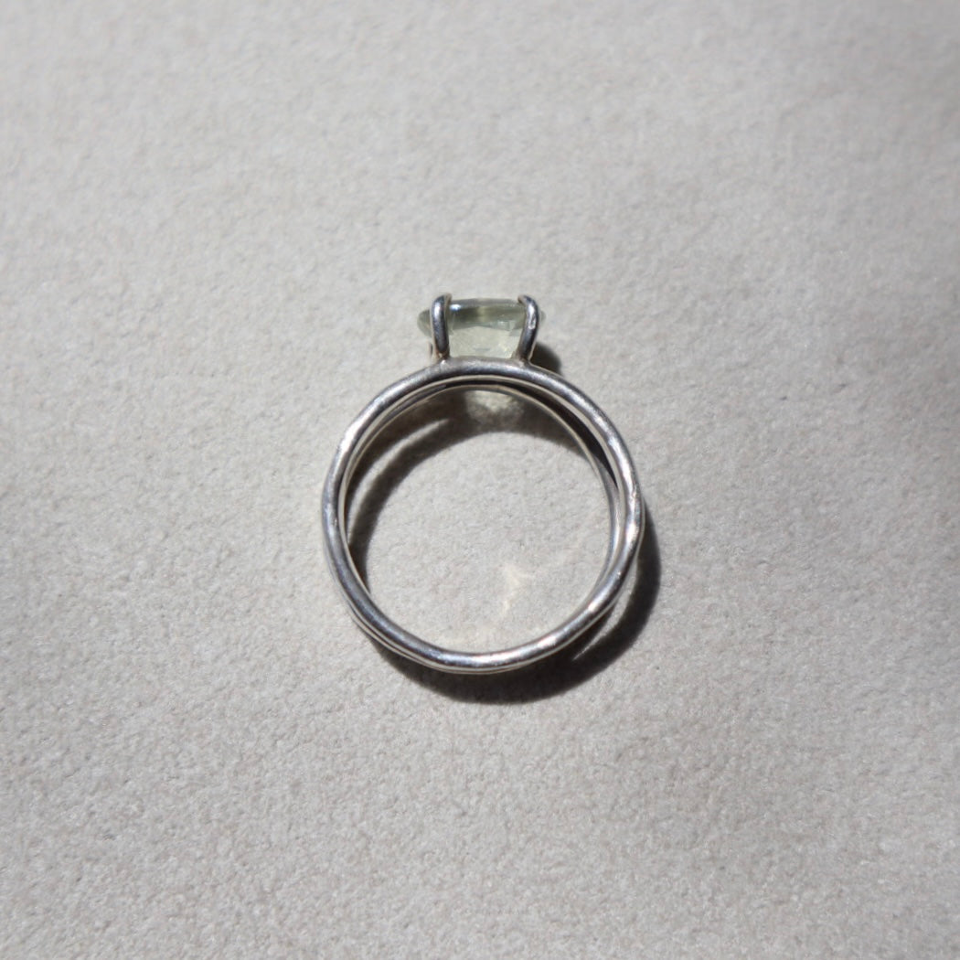Modernist Prasiolite Ring