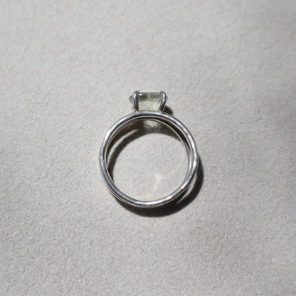 Modernist Prasiolite Ring