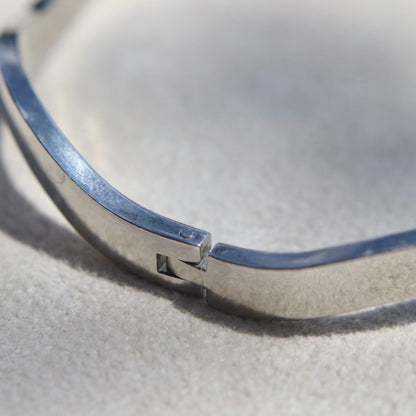 Sterling Silver Wavy Bangle