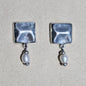Modernist Silver + Pearl Earrings