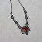 Art Deco Style Carnelian Marcasite Necklace