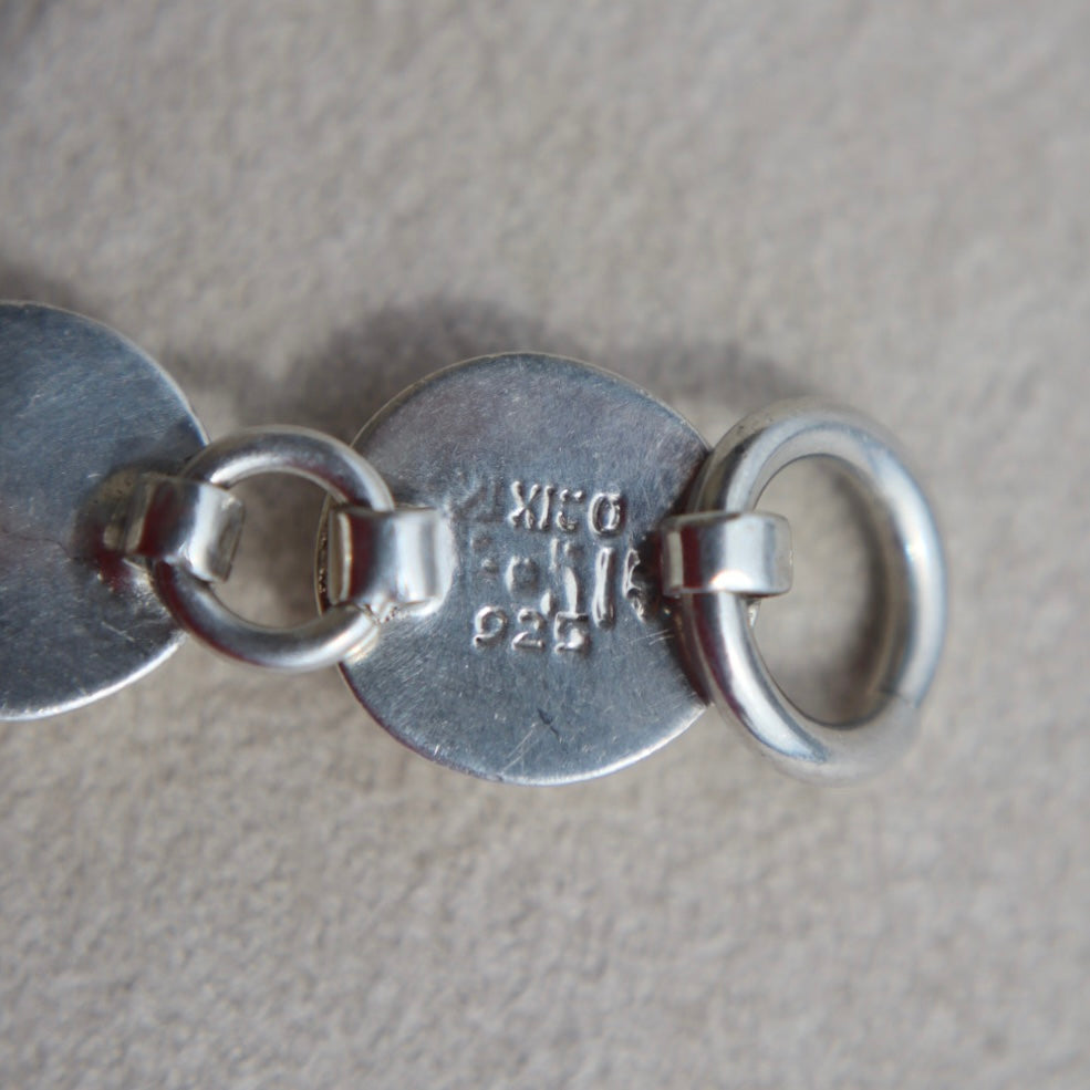 Sterling Taxco Snowflake Jasper Bracelet