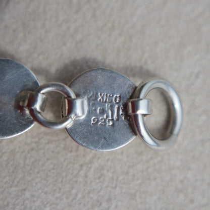 Sterling Taxco Snowflake Jasper Bracelet