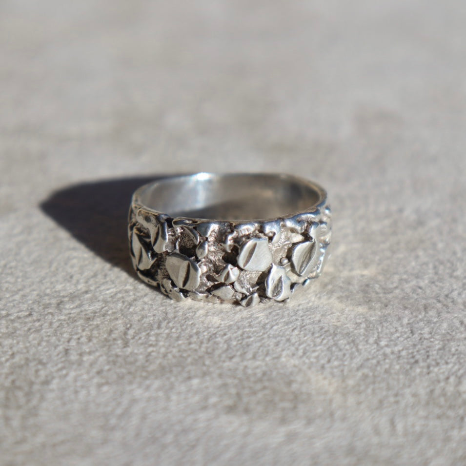 Brutalist Sterling Silver Nugget Band