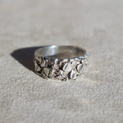 Brutalist Sterling Silver Nugget Band