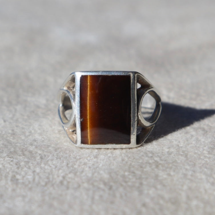 Tiger’s Eye Signet Style Ring