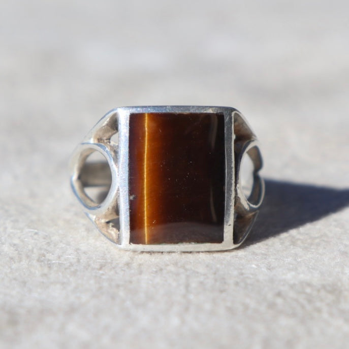 Tiger’s Eye Signet Style Ring