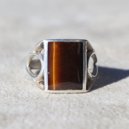 Tiger’s Eye Signet Style Ring