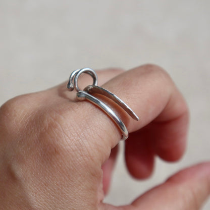 Modernist Abstract Pierced Ring