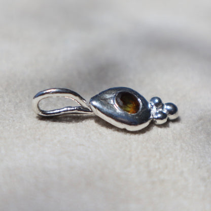 Handmade Freeform Heat Treated Peridot Pendant