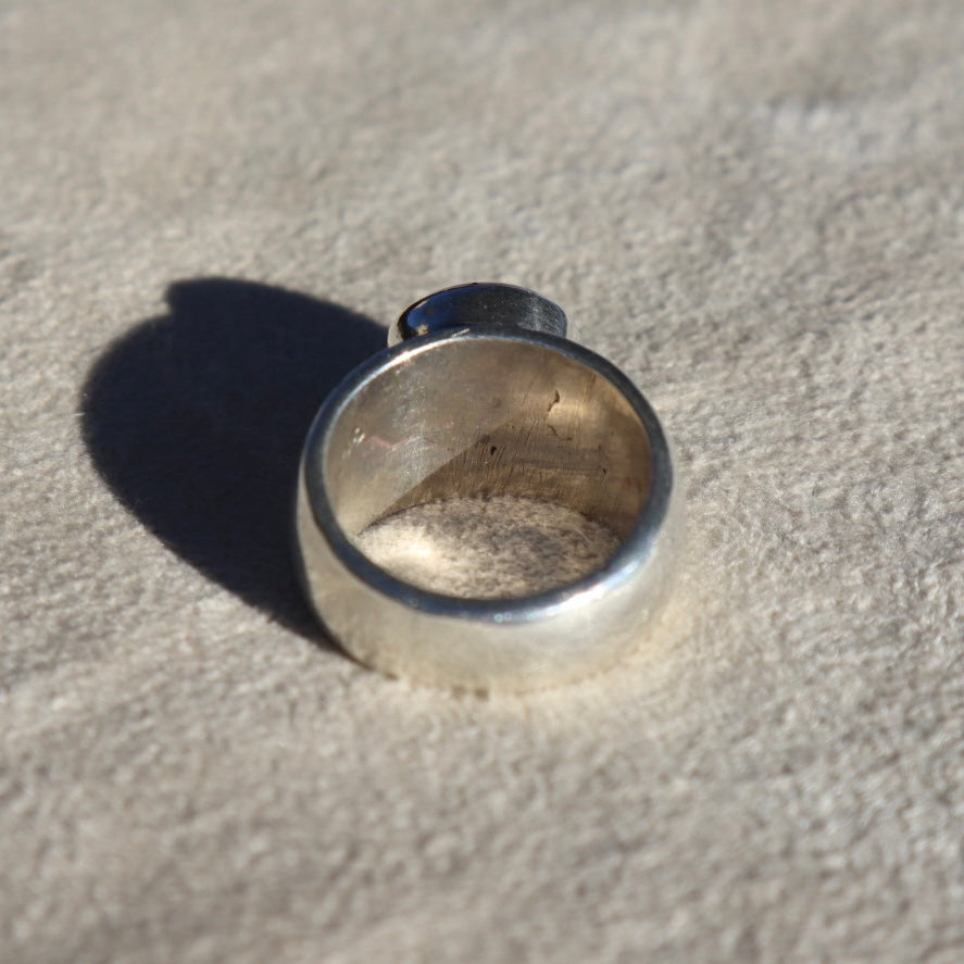 Chunky Sterling + Lapis Lazuli Ring