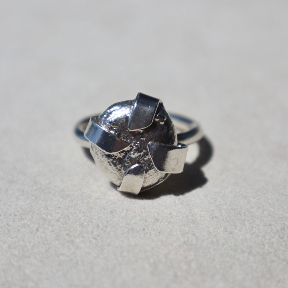 Handmade Sterling Silver Nugget Ring