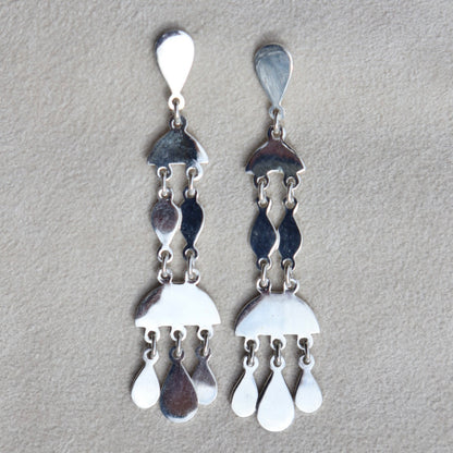Vintage Sterling Chandelier Earrings
