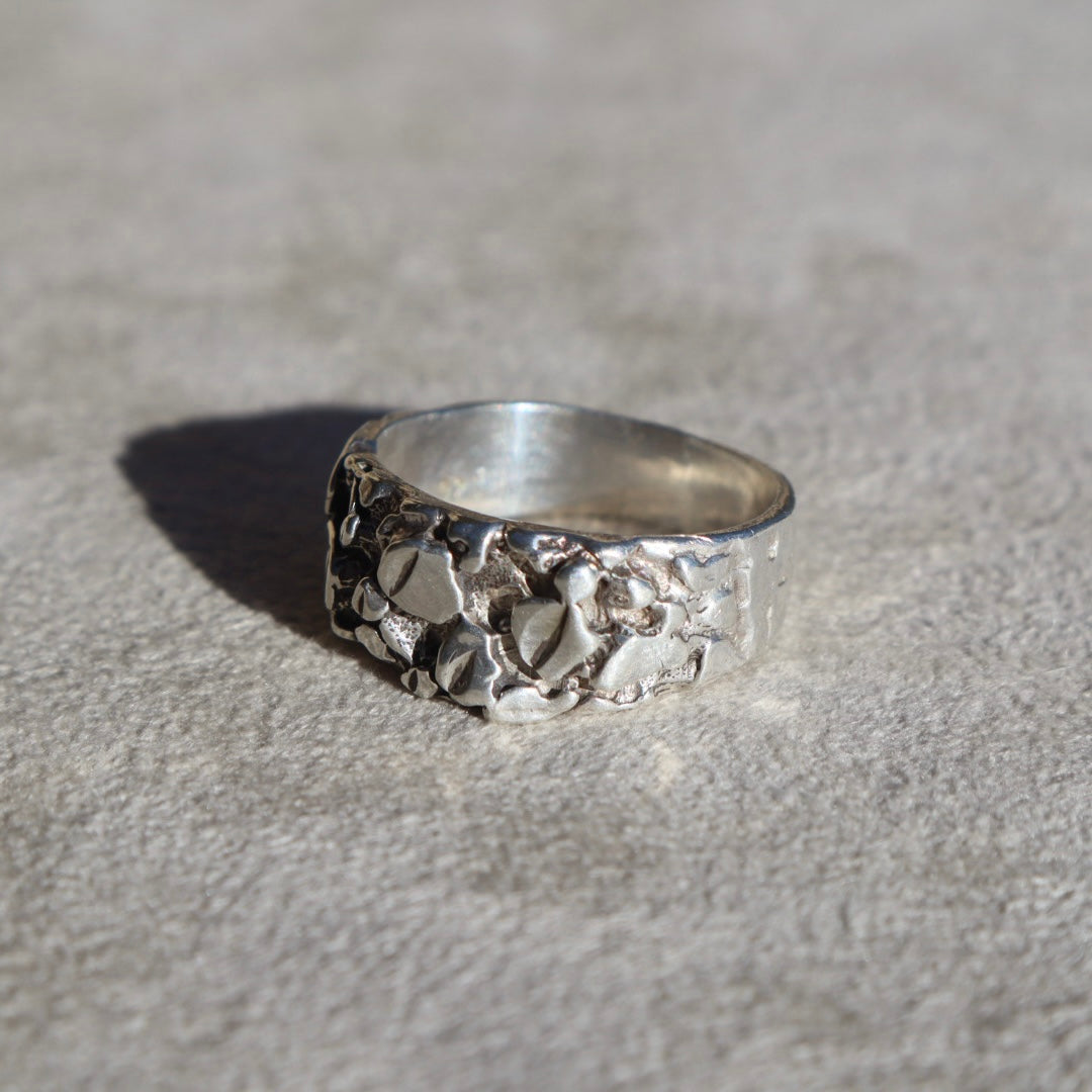 Brutalist Sterling Silver Nugget Band