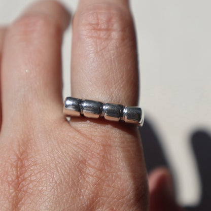 Modern Silver Stacker Ring