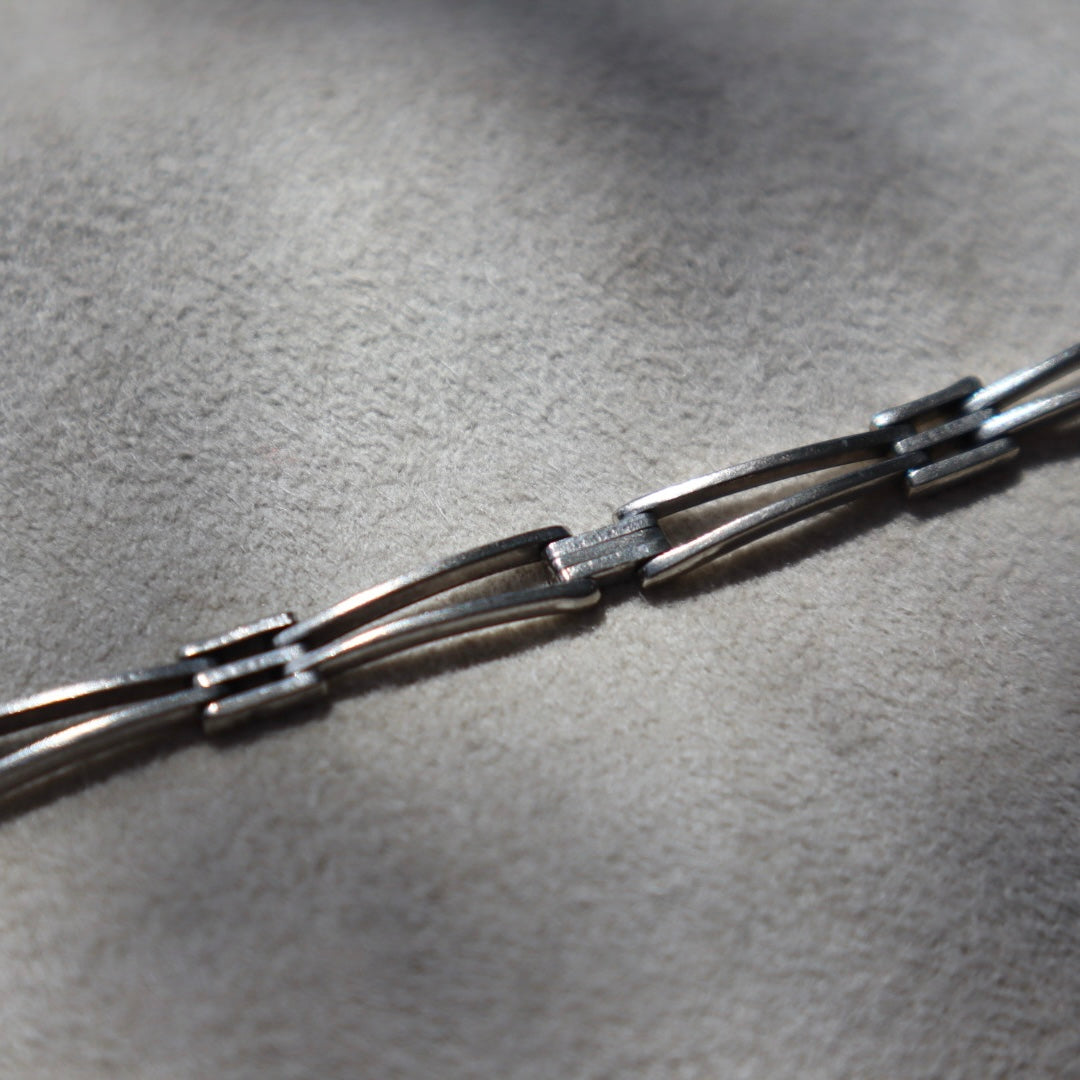 Minimalist Sterling Silver Hinged Bar Bracelet