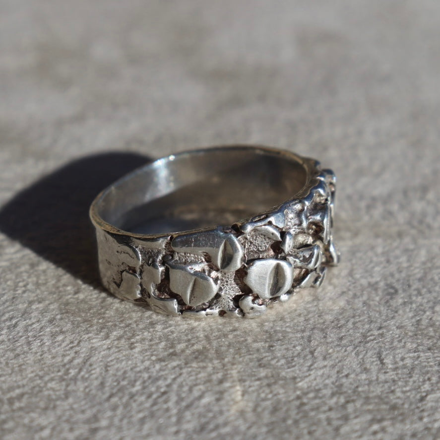 Brutalist Sterling Silver Nugget Band